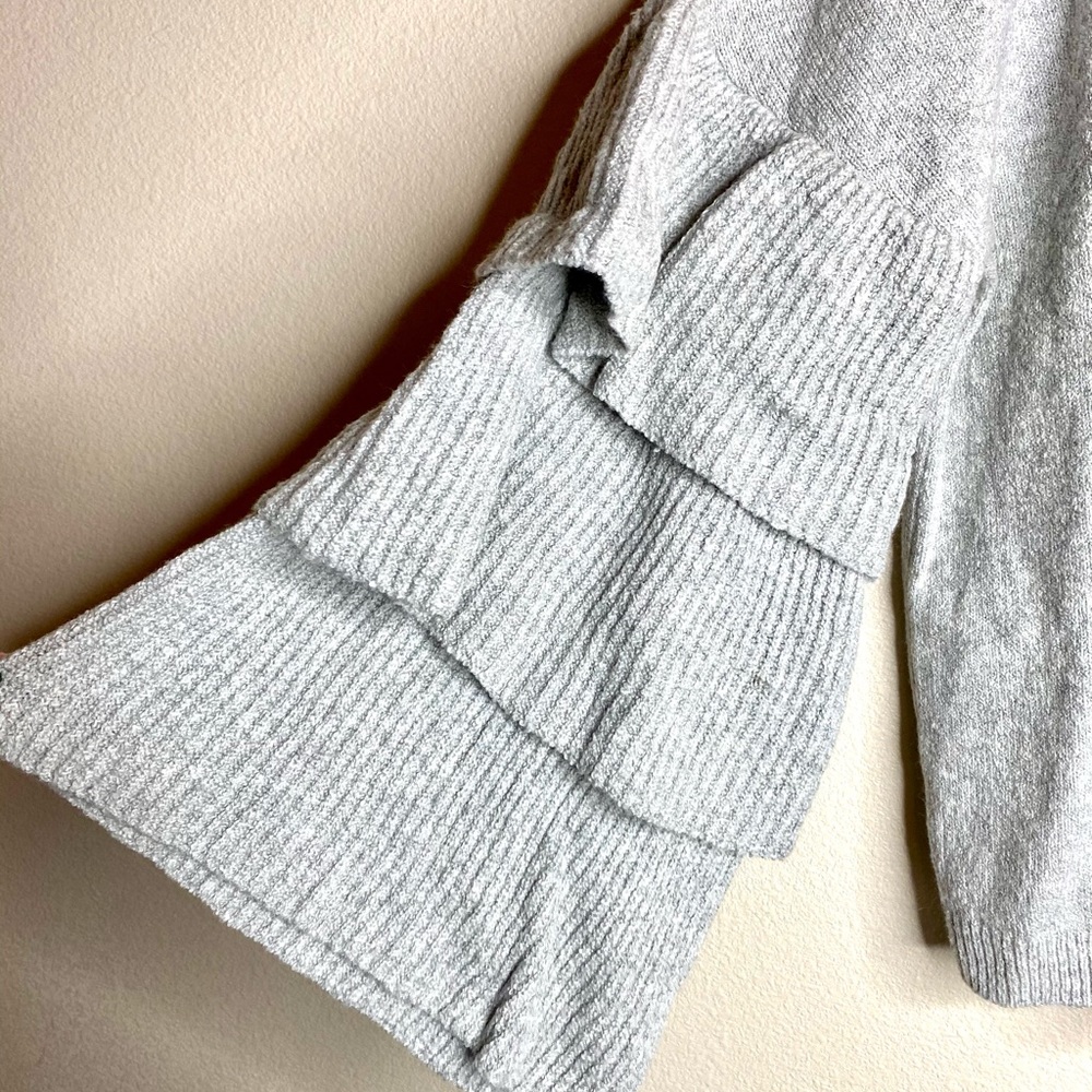 Gray Ruffle Sweater - Picture 4 of 5